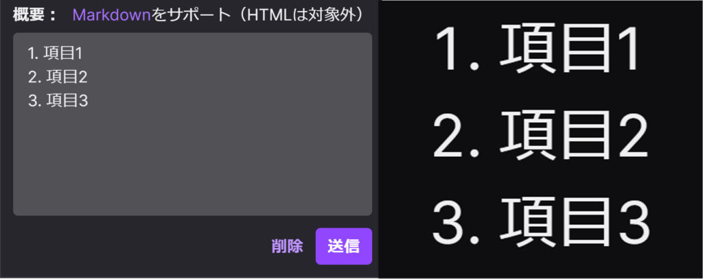 リスト順序あり