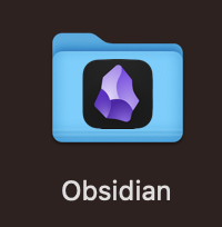 ObsidianのiCloud同期用フォルダ