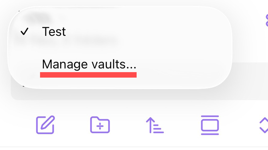 Obsidianアプリの保管庫管理