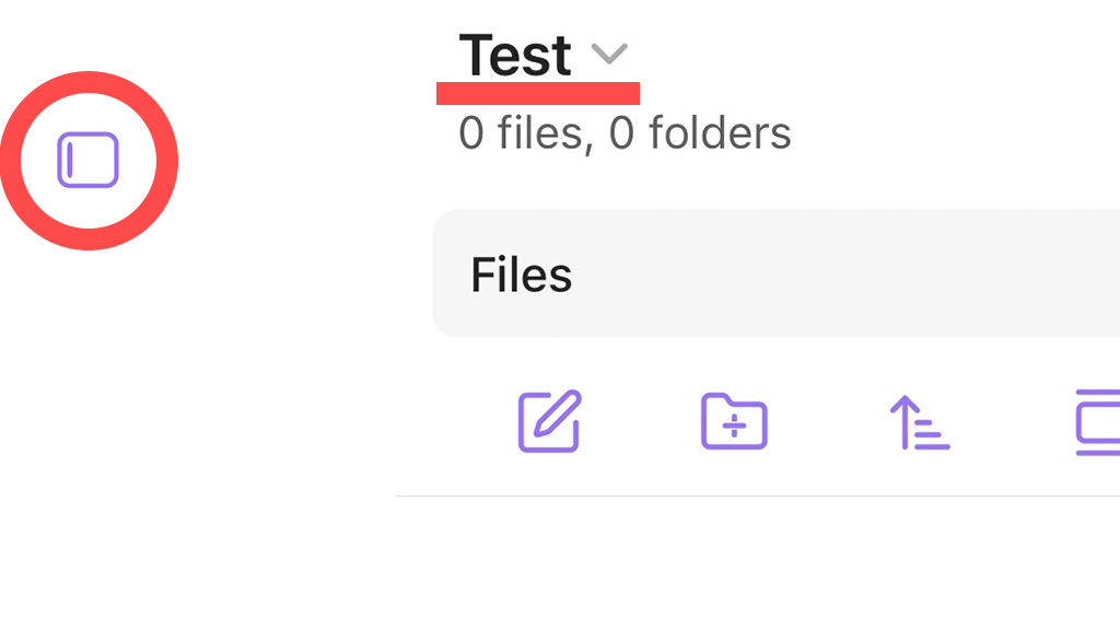 Obsidianアプリのサイドバー