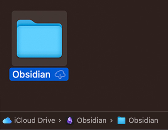ObsidianのiCloud同期保管庫